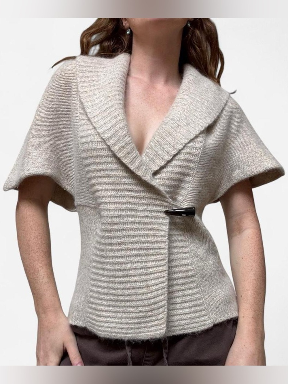Ted Baker angora Cream Toggle Knit Cardigan